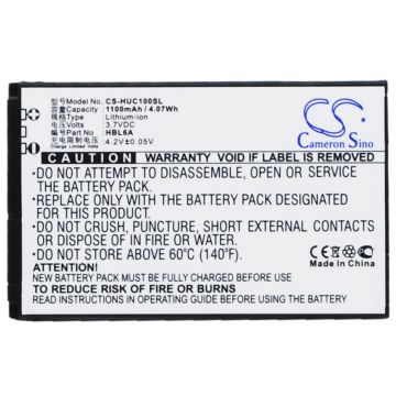 Huawei C2600, C2606, C2800, C2808, C2809, C7100, C7199, C2605, C2900, C3305, C5100, C5588 Akku 1100 mAh