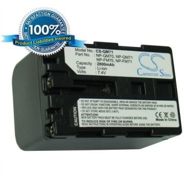 Sony NP-QM71, NP-QM70, NP-FM70, NP-FM71 yhteensopiva akku 2800 mAh