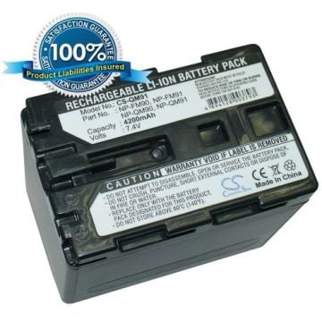 Sony NP-FM90, NP-FM91, NP-QM90, NP-QM91 yhteensopiva akku 4200 mAh
