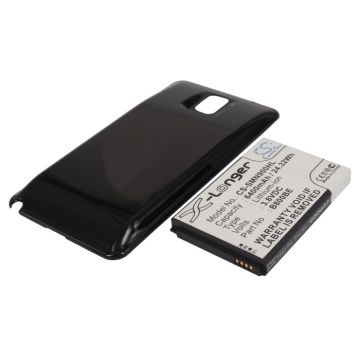 Samsung Galaxy Note 3, Galaxy Note III, SM-N9000 tehoakku erillisellä laajennetulla mustalla takakannella 6400 mAh