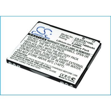 HTC Raider 4G,  X710e, Holiday, Omega, G20, Vivid, X710a, Raider 4G LTE, PH39100, Vivid 4G, Velocity 4G, C110e, Radar, Radar NA yhteensopiva akku - 1400mAh