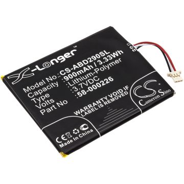 Amazon e-kirjan 53-014490 / B07DLPWYB7 yhteensopiva akku 900mAh