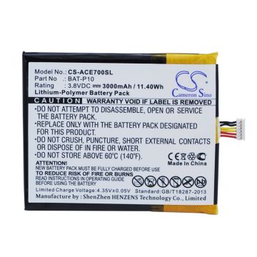 Acer puhelimen Liquid E700 / Liquid E700 Triple yhteensopiva akku 3000mAh