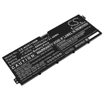 Acer kannettavan tietokoneen Chromebook 714 CB714-1WT-53FX / Chromebook 715 CB715-1WT-39HZ yhteensopiva akku 6800mAh