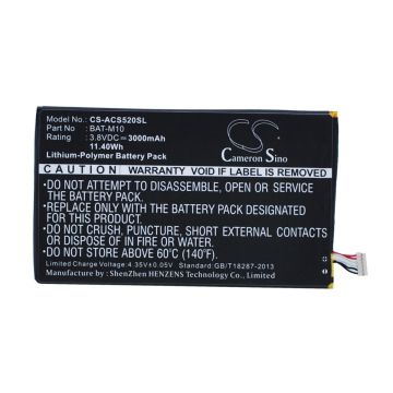 Acer puhelimen Liquid S2 / S520 yhteensopiva akku 3000mAh