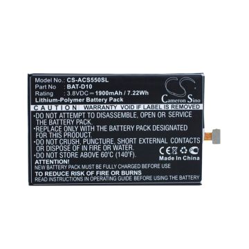 Acer puhelimen Liquid Jade S / S56 yhteensopiva akku 1900mAh