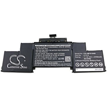MacBook Pro 15 Retina 2015 Malli A1398 - A1618 akku 8700 mAh 