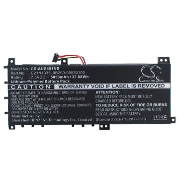 Asus VivoBook S451, VivoBook S451LA, VivoBook S451LB akku 5050 mAh
