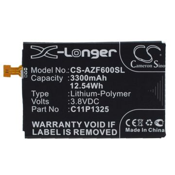 Asus A600, A600CG, T00G akku 3300 mAh