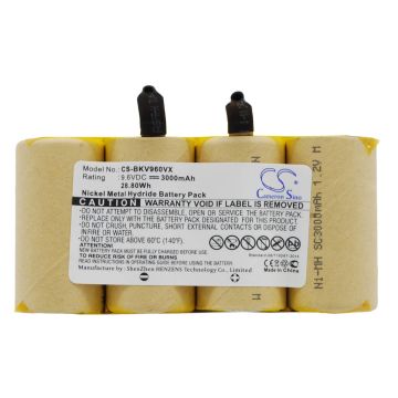 Black+Decker DV9605 akku 3000mAh / 28.80Wh