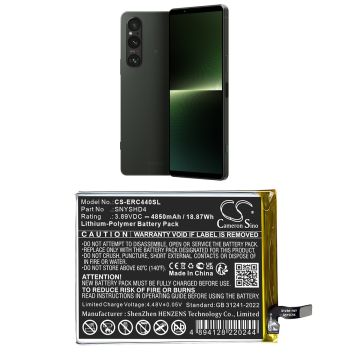 Sony matkapuhelimen Xperia 1 V, Xperia 1 VI 5G yhteensopiva akku 4850mAh