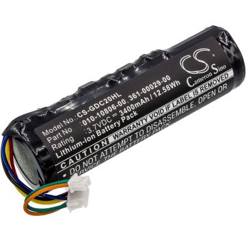 Garmin koirapannan Astro System DC20 / DC20 yhteensopiva akku 3400mAh