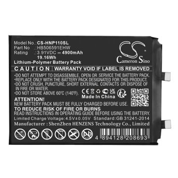 Honor puhelimen 100 Pro / MAA-AN10 yhteensopiva akku 4900mAh