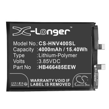 Honor puhelimen View 40 yhteensopiva akku 3600mAh