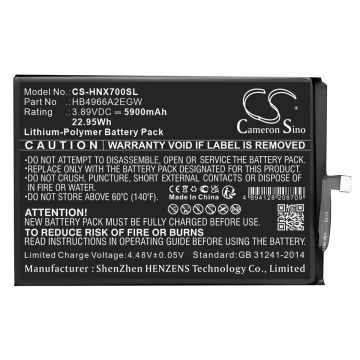 Honor puhelimen X7B / CLK-LX1 yhteensopiva akku 5900mAh