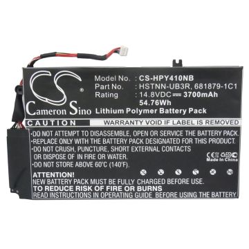 HP Envy 4-1000 / Touchsmart 4 akku 3700 mAh - Musta