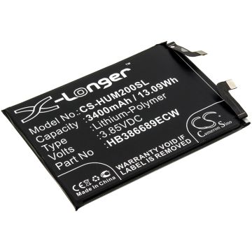 Huawei älypuhelinten Honor Magic 2 / TNY-AL00 yhteensopiva akku 3400mAh