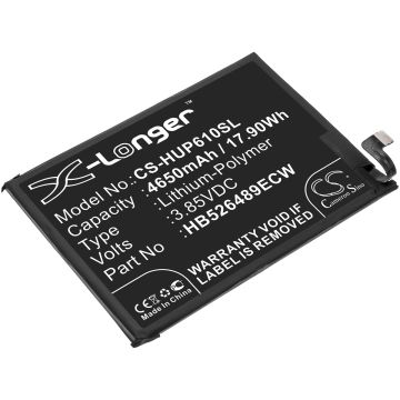 Huawei älypuhelinten MED-L29 / MED-L29N yhteensopiva akku 4650mAh