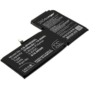 Apple iPhone Xs Max yhteensopiva tehoakku 3700mAh