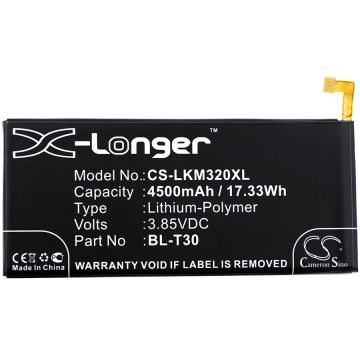LG K10 Power BL-T30 akku 4500 mAh