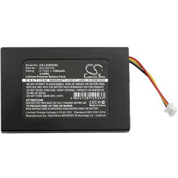 Logitech G533 akku 1200mAh / 4.44Wh