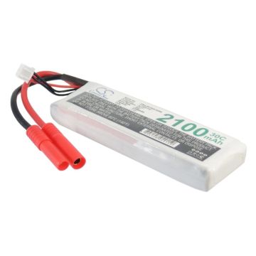 Li-Po akku, 2100mAh, 7,4V, Gold Plug