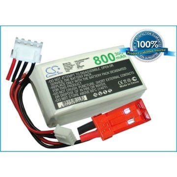 Li-Po akku, 800mAh, 11,1V, 30C