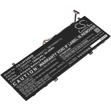 Lenovo kannettavan tietokoneen Flex 5G / Flex 5G-14Q8CX05(81XE/82AK) yhteensopiva akku 7800mAh