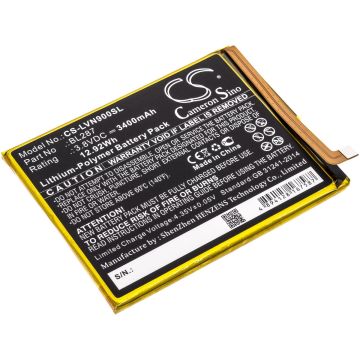 Lenovo puhelimen K9 Note yhteensopiva akku 3400mAh