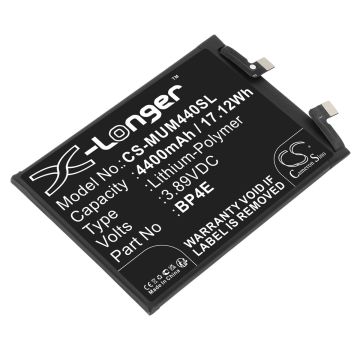 Xiaomi puhelimen 13 Lite yhteensopiva akku 4400mAh
