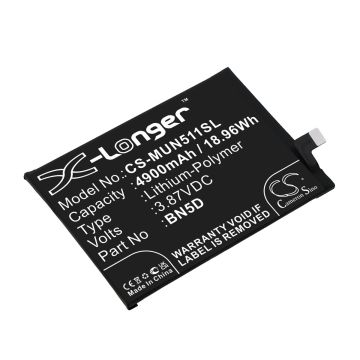 Redmi älypuhelinten 22031116BG / Note 11S yhteensopiva akku 4900mAh