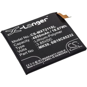 Motorola älypuhelinten Moto G 5G / Moto G 5G 2021 yhteensopiva akku 4850mAh