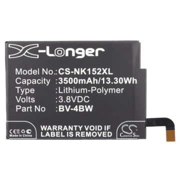 Nokia BV-4BW Lumia 1520 yhteensopiva akku 3500 mAh