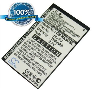 Nokia BL-5U yhteensopiva akku 1050 mAh