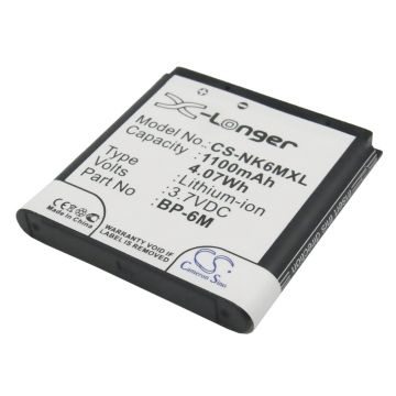 Nokia BP-6M yhteensopiva akku 1100 mAh