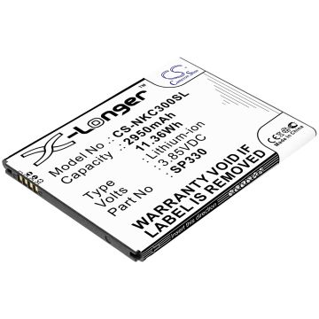 Nokia älypuhelinten C3 2020 yhteensopiva akku 2950mAh