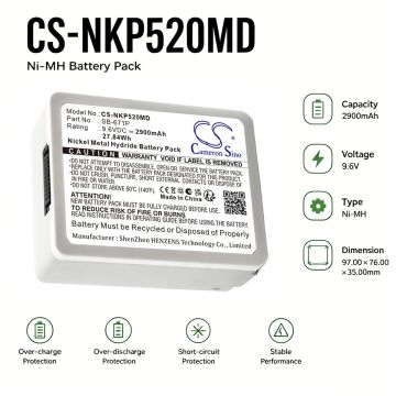 Nihon Kohden lääkintälaitteen BSM1700, BSM-3000 yhteensopiva akku 2900mAh