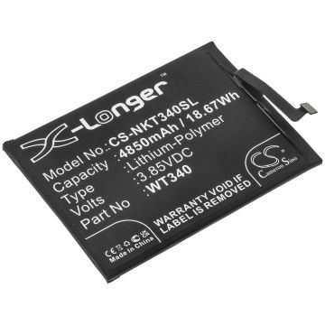 Nokia älypuhelinten CN110 / G10 yhteensopiva akku 4850mAh