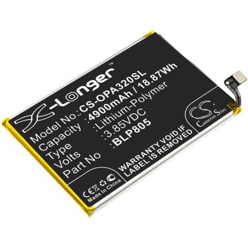 OPPO älypuhelinten A32 / A53 yhteensopiva akku 4900mAh