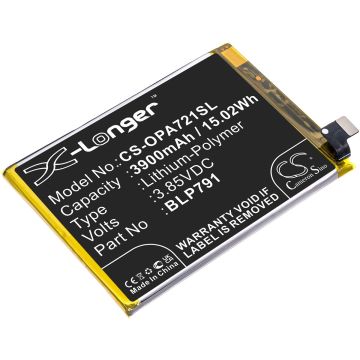 OPPO älypuhelinten A72 5G 2020 / A73 5G 2020 yhteensopiva akku 3900mAh
