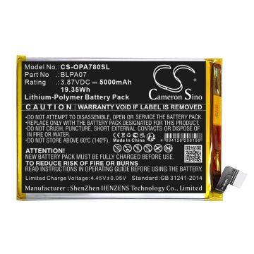 OPPO puhelimen A78 4G / CPH2565 yhteensopiva akku 5000mAh