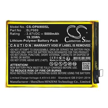 OnePlus puhelimen CPH2467 / CPH2465 yhteensopiva akku 5000mAh