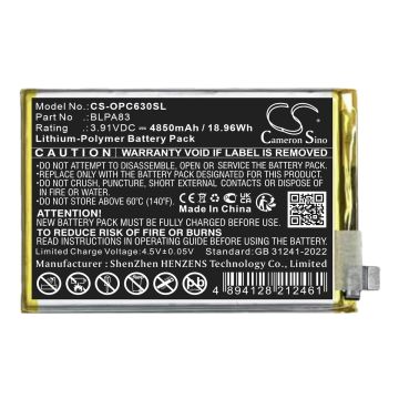 OPPO puhelimen RMX3939 / Realme C61 yhteensopiva akku 4850mAh