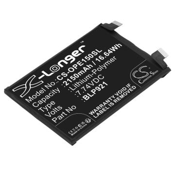 Oneplus puhelimen ACE 150W yhteensopiva akku 2150mAh