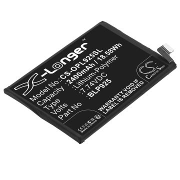 Oneplus puhelimen 10R / 10R 5G 2022 yhteensopiva akku 2400mAh