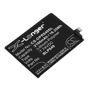 OPPO älypuhelinten Realme GT / Realme GT Neo yhteensopiva akku 2100mAh