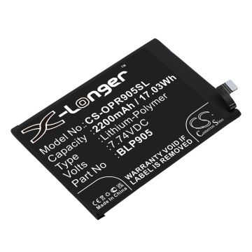 OPPO älypuhelinten PFDM00 / Reno 7 Pro 5G yhteensopiva akku 2200mAh