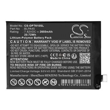 OPPO puhelimen Realme GT Neo6 SE yhteensopiva akku 2650mAh