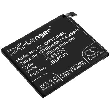Oneplus älypuhelinten 7T / HD1901 yhteensopiva akku 3700mAh