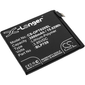 Oneplus älypuhelinten 8 Pro / 8 Pro 5G yhteensopiva akku 3900mAh